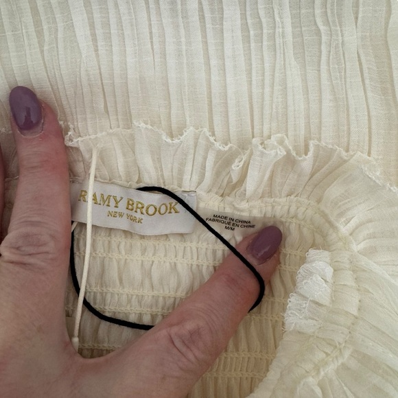 RAMY BROOK - NWT Luella Pleated Chiffon Handkerchief Midi Dress Sz M - Picture 8 of 10